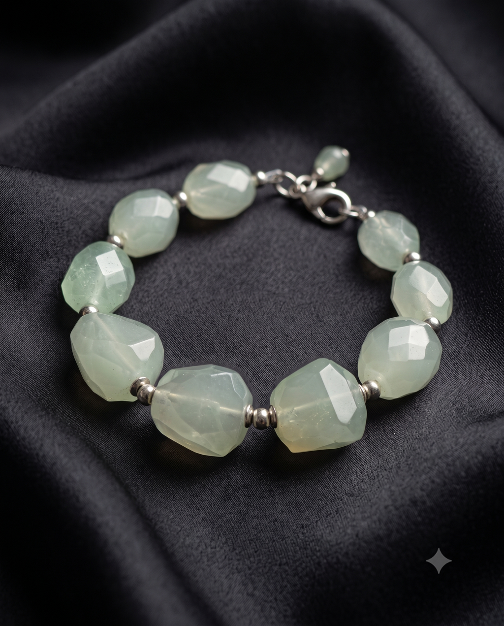 Elegant Green Crystal Beaded Bracelet – Handmade Statement Bracelet