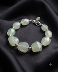 Elegant Green Crystal Beaded Bracelet – Handmade Statement Bracelet