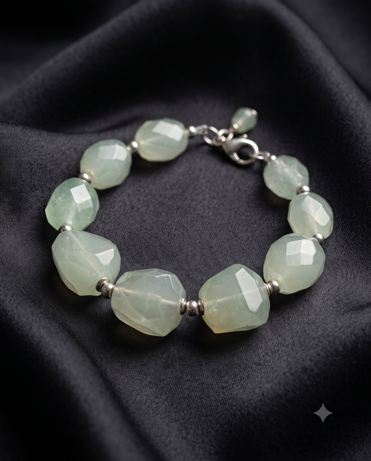 Elegant Green Crystal Beaded Bracelet – Handmade Statement Bracelet