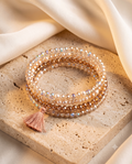 Elegant Multicolor Crystal Beaded Bracelet Set – Handmade Statement Jewellery