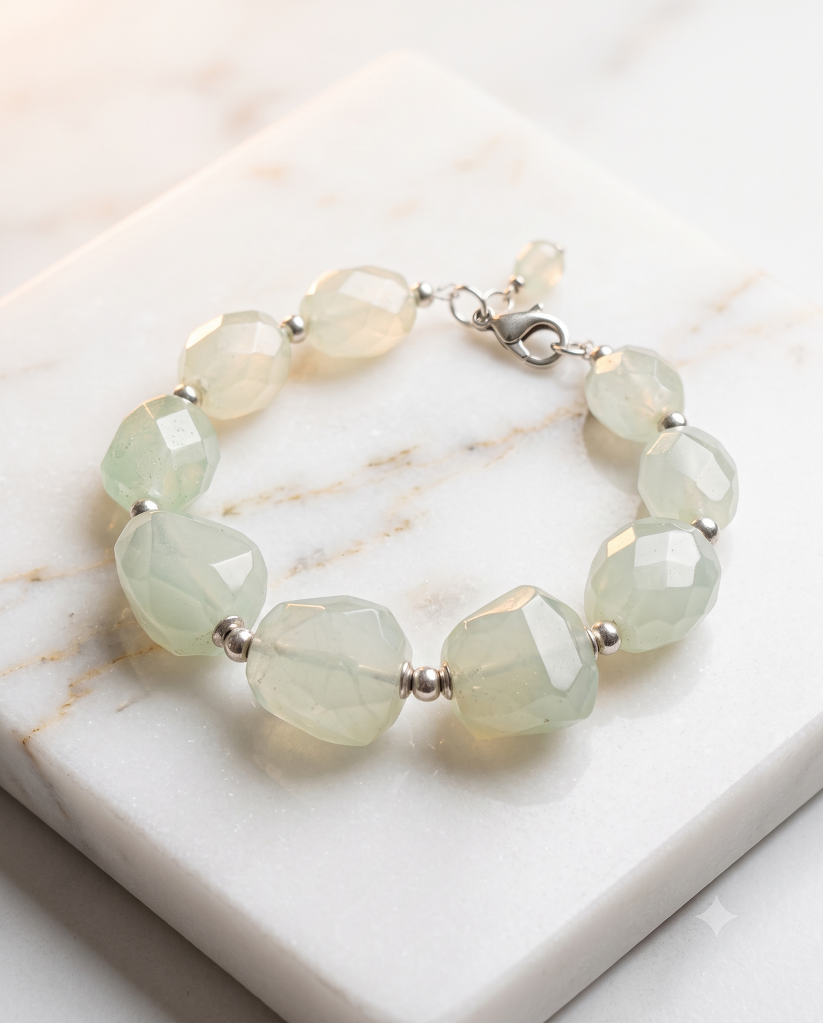 Elegant Green Crystal Beaded Bracelet – Handmade Statement Bracelet